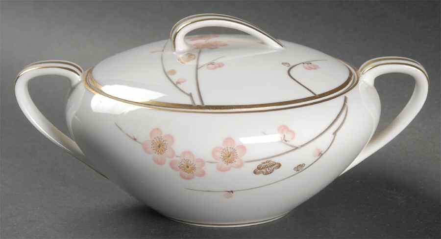 Cherry Blossom Sugar Bowl & Lid by Noritake-1