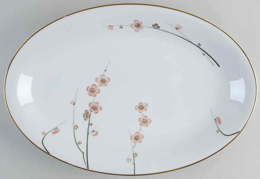 Cherry Blossom 16" Oval Serving Platter by Noritake-1