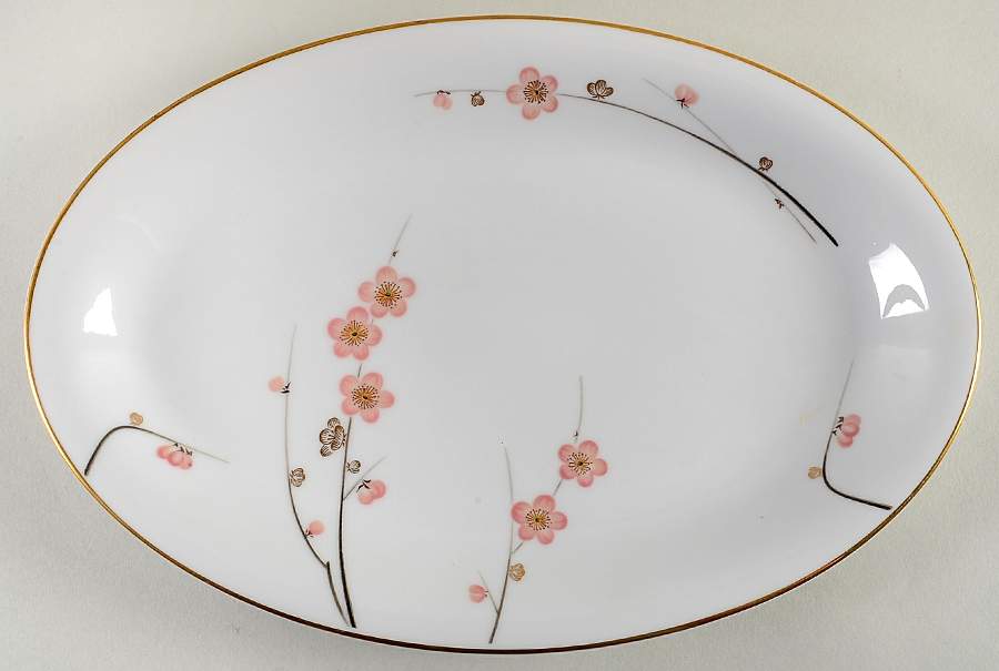 Cherry Blossom 12" Oval Serving Platter by Noritake-1