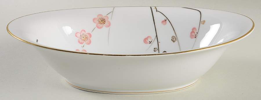 Cherry Blossom 10" Oval Vegetable Bowl by Noritake-1
