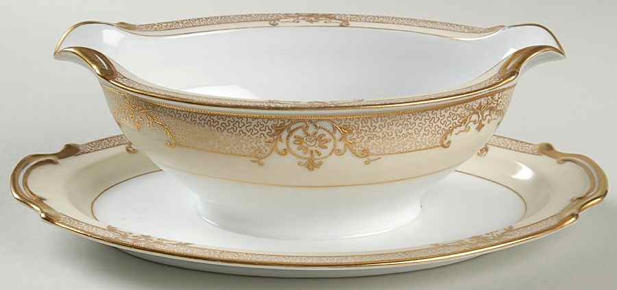 Cheramy Gravy Boat with Attached Underplate by Noritake-1