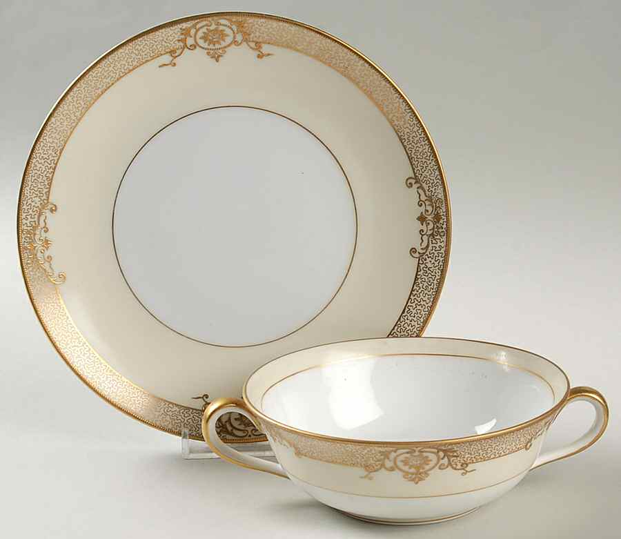 Cheramy Flat Cream Soup Bowl & Saucer Set by Noritake-1