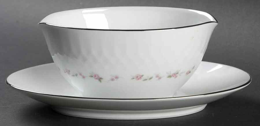Cheri Gravy Boat with Attached Underplate by Noritake-1
