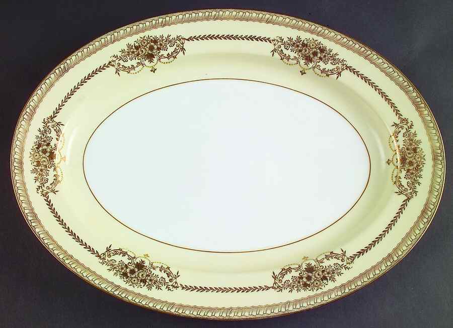 Cherita (7281 & NO #) 13" Oval Serving Platter by Noritake-1