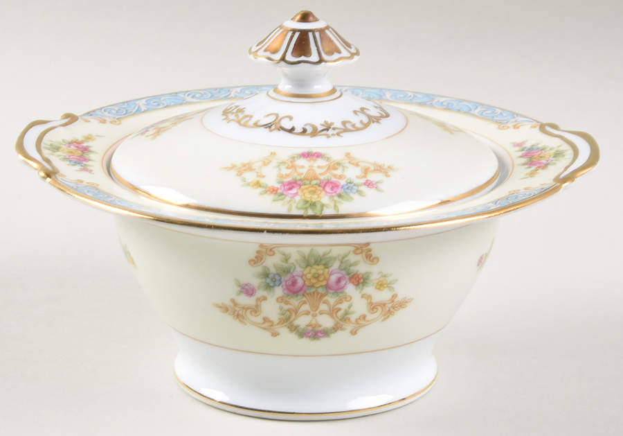 Chevonia Sugar Bowl & Lid by Noritake-1