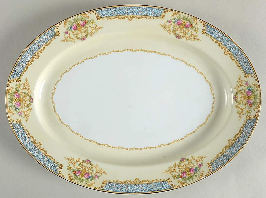 Chevonia 13" Oval Serving Platter by Noritake-1