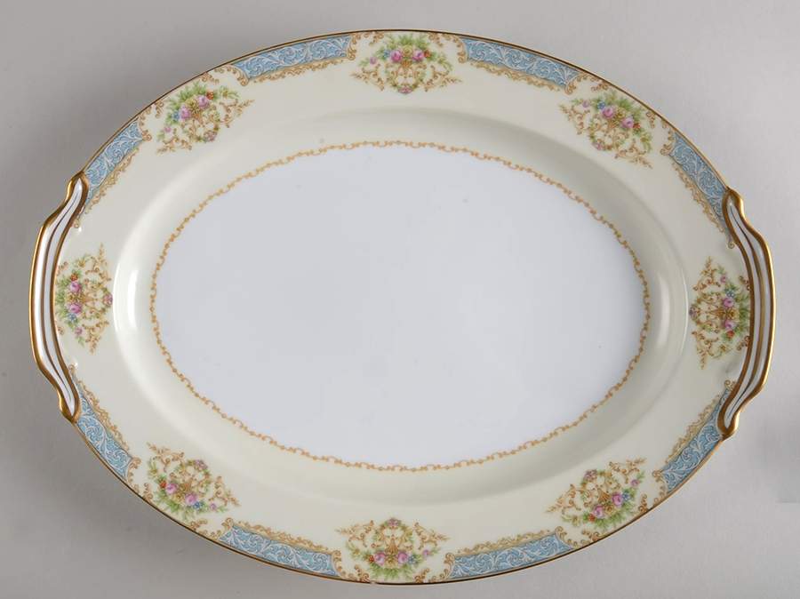 Chevonia 16" Oval Serving Platter by Noritake-1