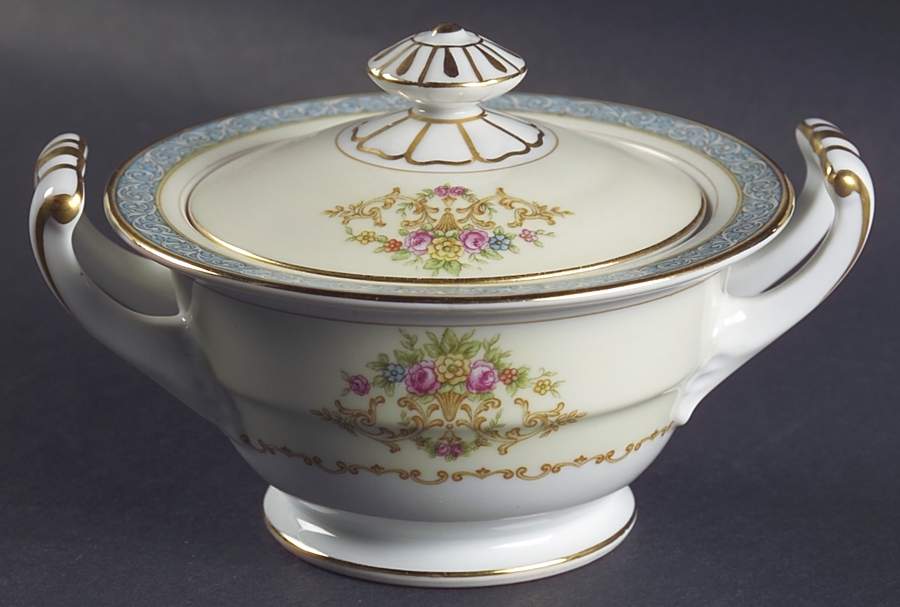 Chevonia Sugar Bowl & Lid by Noritake-1