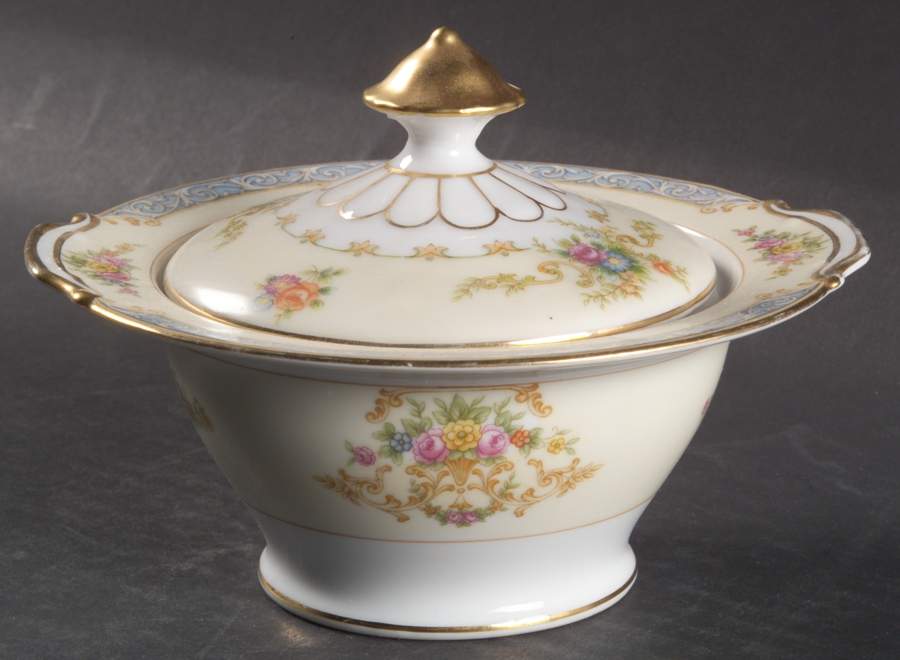 Chevonia Sugar Bowl & Lid by Noritake-1