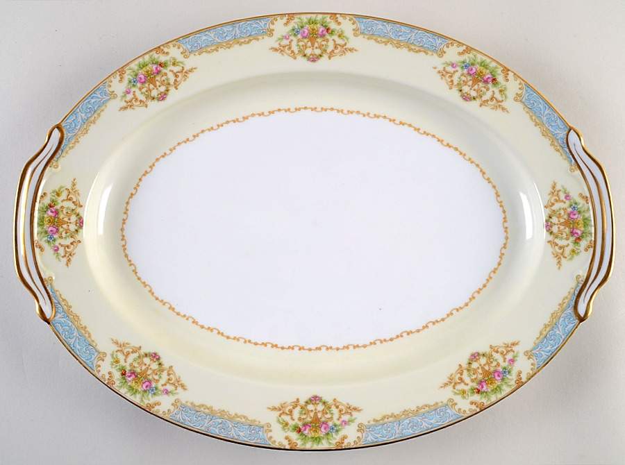 Chevonia 16" Oval Serving Platter by Noritake-1