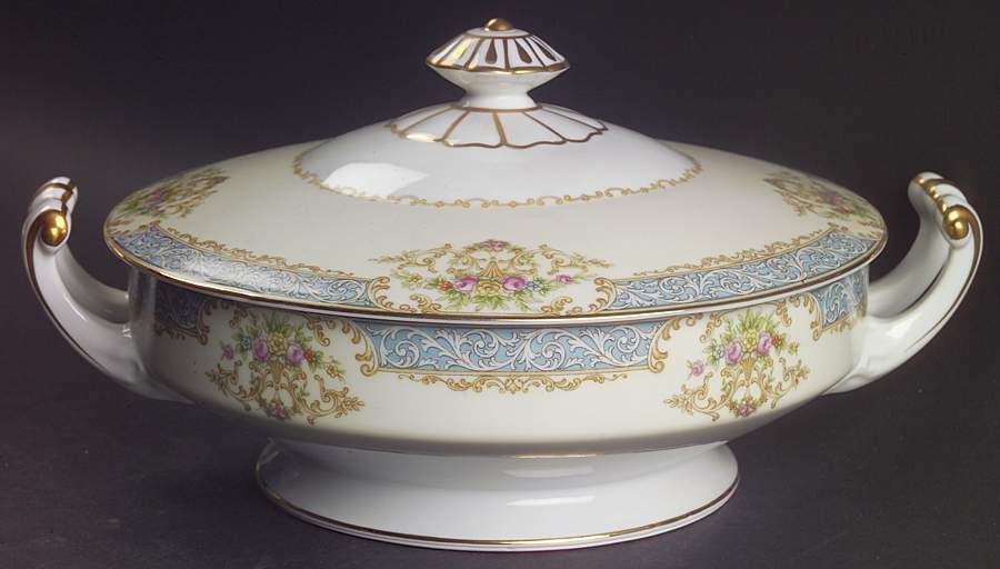 Chevonia Round Covered Vegetable by Noritake-1