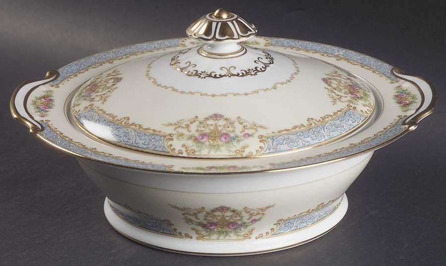 Chevonia Round Covered Vegetable by Noritake-1