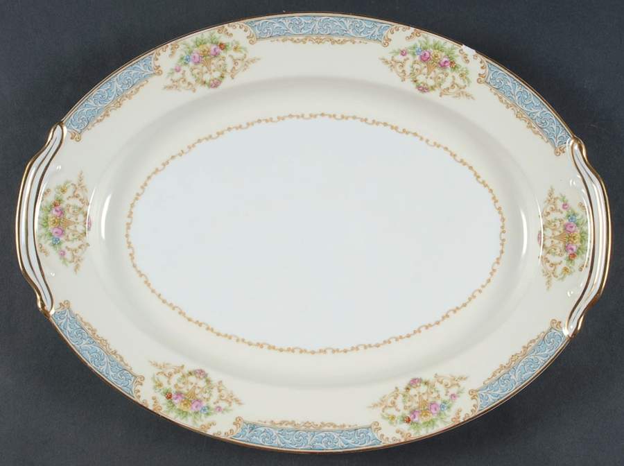 Chevonia 13" Oval Serving Platter by Noritake-1