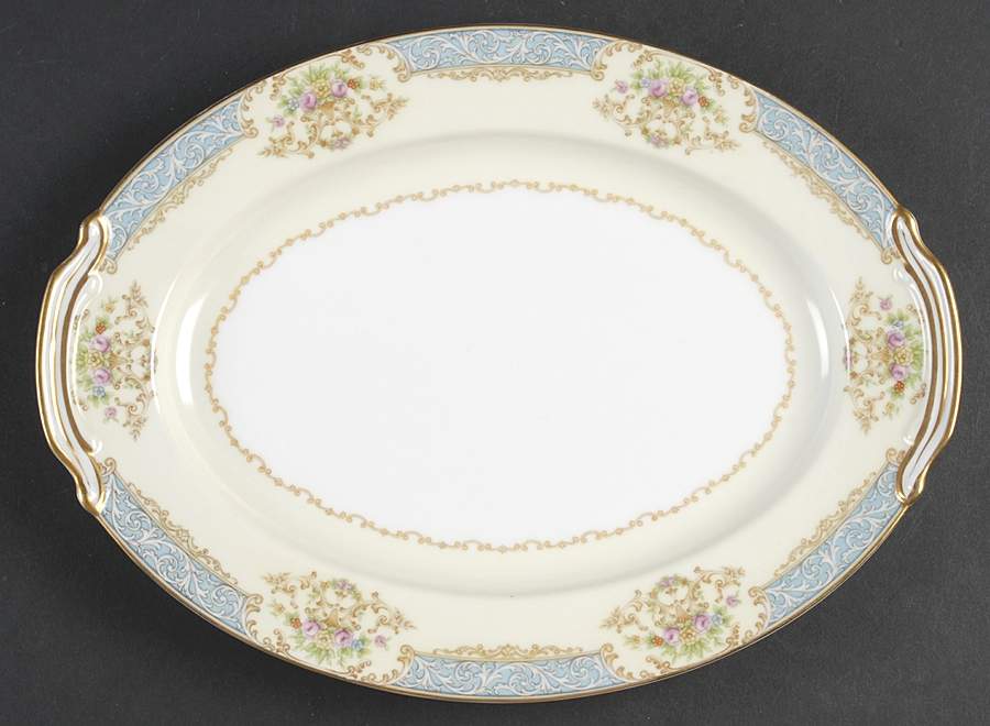 Chevonia 11" Oval Serving Platter by Noritake-1