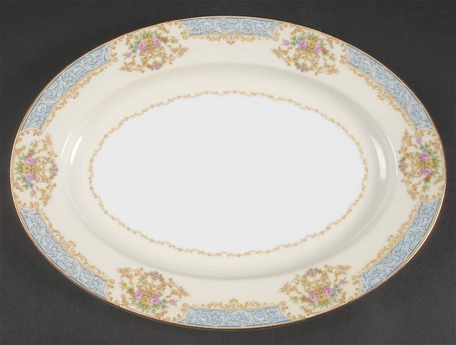Chevonia 11" Oval Serving Platter by Noritake-1
