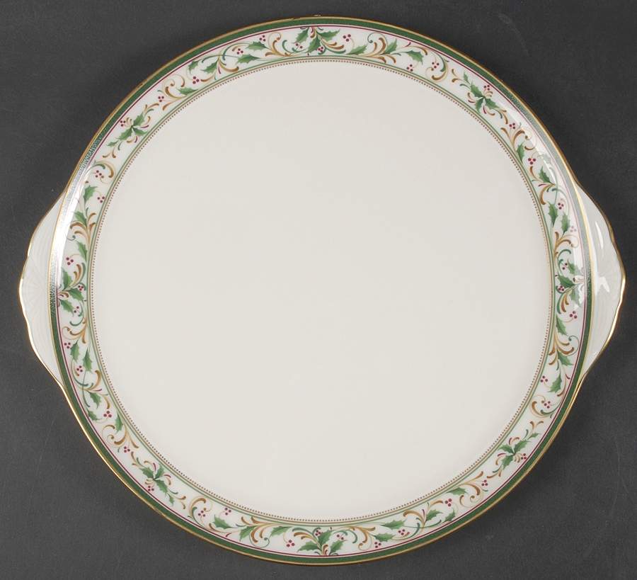 Christmas Garland Handled Cake Plate by Noritake-1