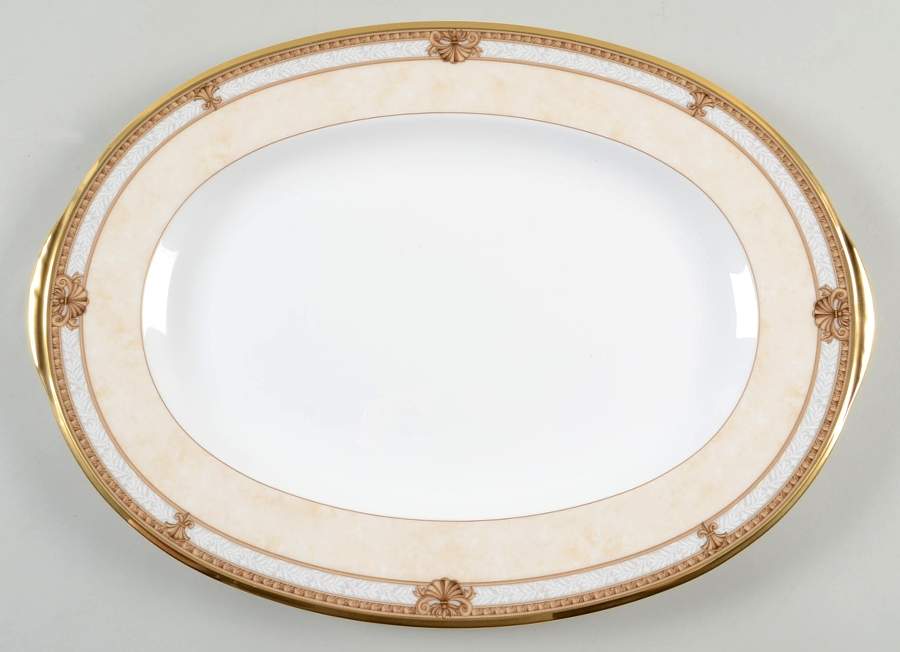 Chavot Gold 14" Oval Serving Platter by Noritake-1
