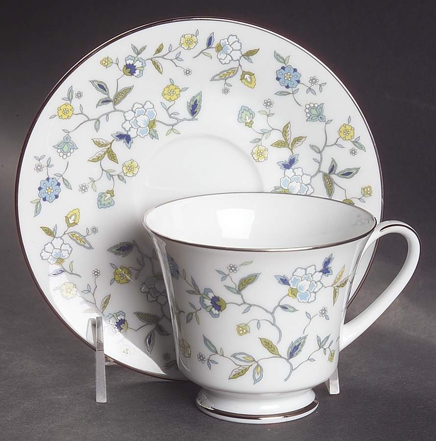Chintz Footed Cup & Saucer Set by Noritake-1