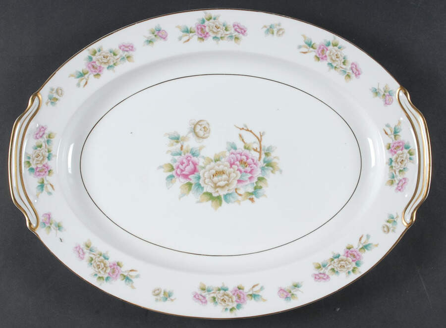 Chinapeony 16" Oval Serving Platter by Noritake-1