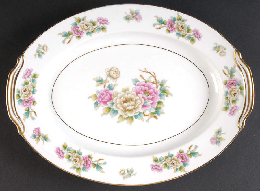 Chinapeony 11" Oval Serving Platter by Noritake-1