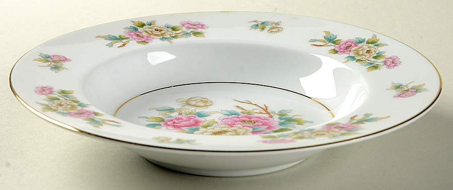 Chinapeony Rim Soup Bowl by Noritake-1