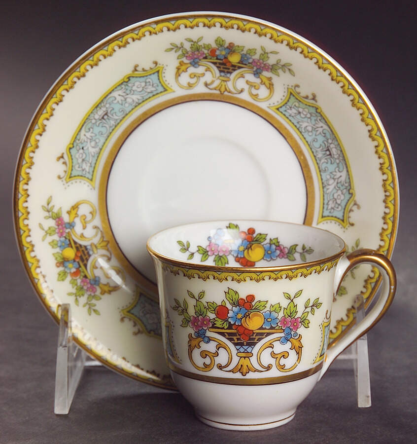 Chine Blue Flat Demitasse Cup & Saucer Set by Noritake-1