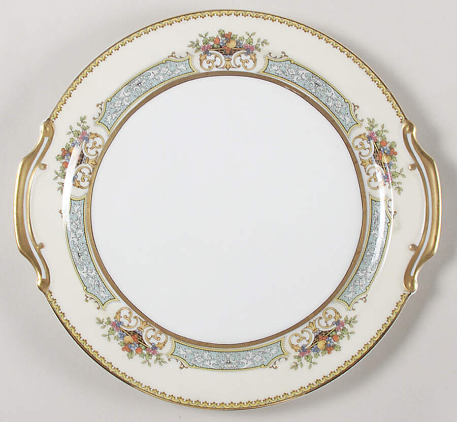 Chine Blue Handled Cake Plate by Noritake-1