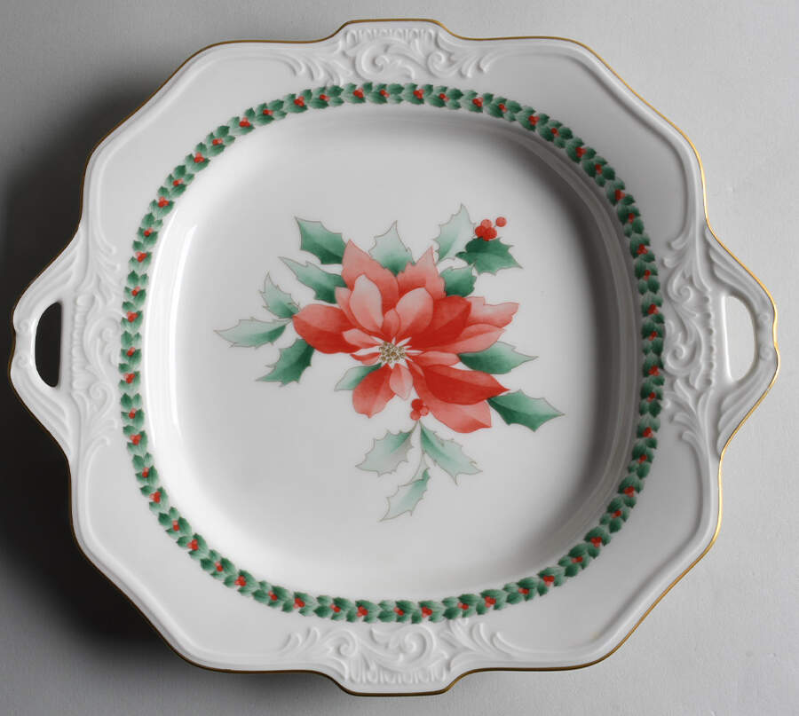 Christmas Memories Square Handled Cake Plate by Noritake-1