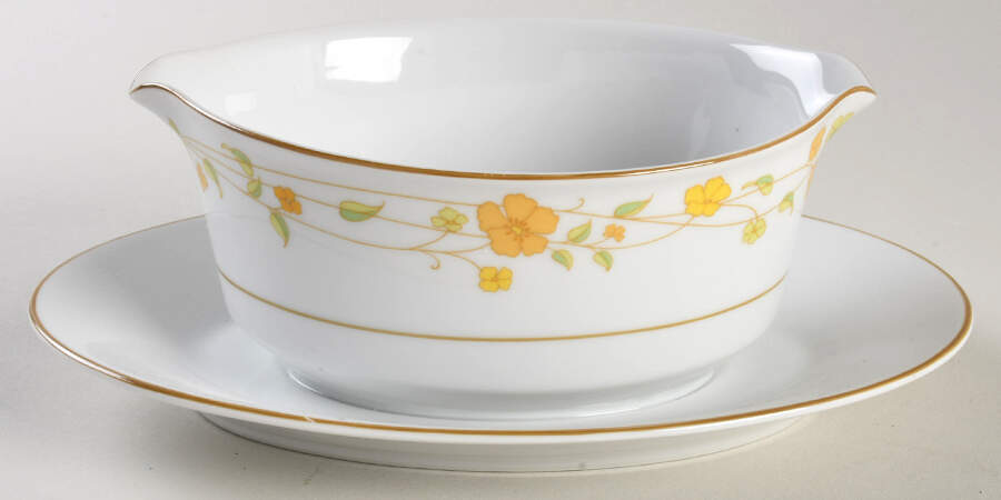 Chorus Gravy Boat with Attached Underplate by Noritake-1