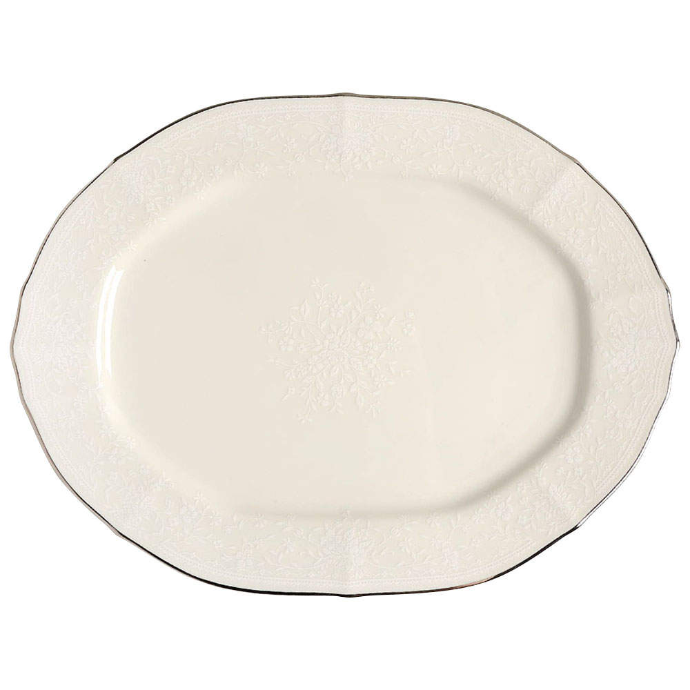 Chandon Platinum 14" Oval Serving Platter by Noritake-1