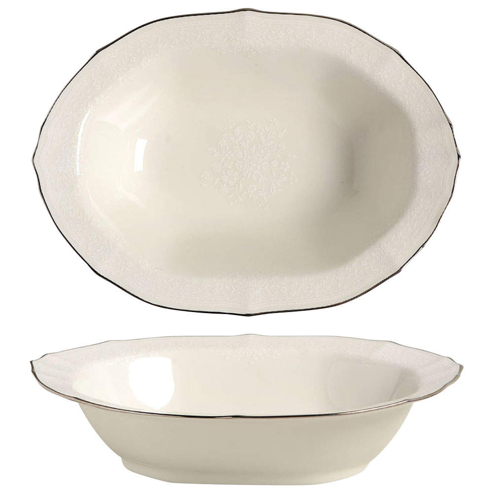 Chandon Platinum 10" Oval Vegetable Bowl by Noritake-1