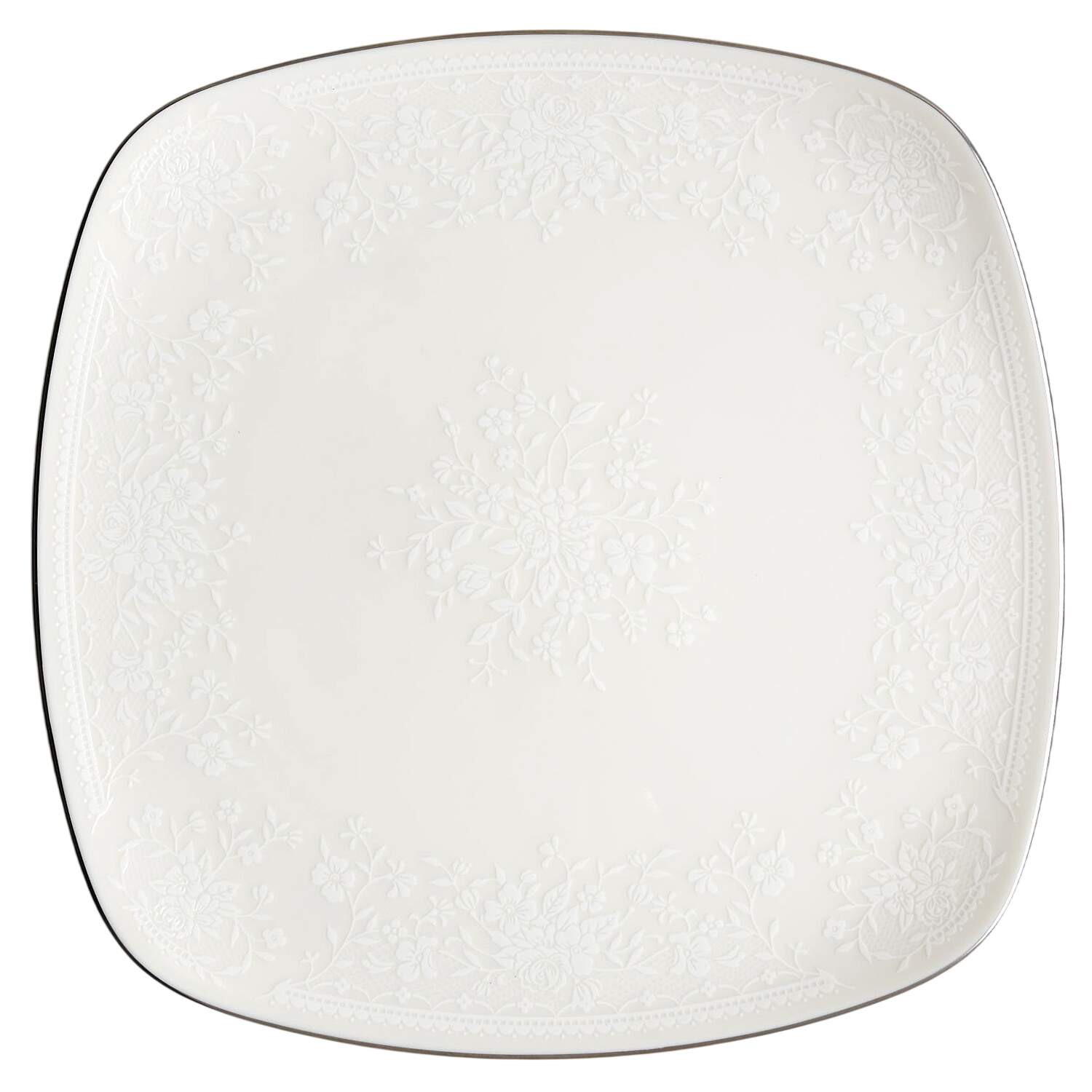 Chandon Platinum Square Luncheon Plate by Noritake-1