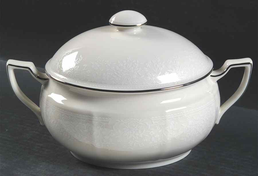 Chandon Platinum Oval Covered Vegetable by Noritake-1