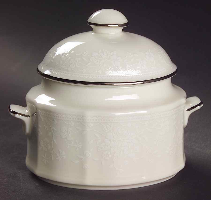 Chandon Platinum Sugar Bowl & Lid by Noritake-1