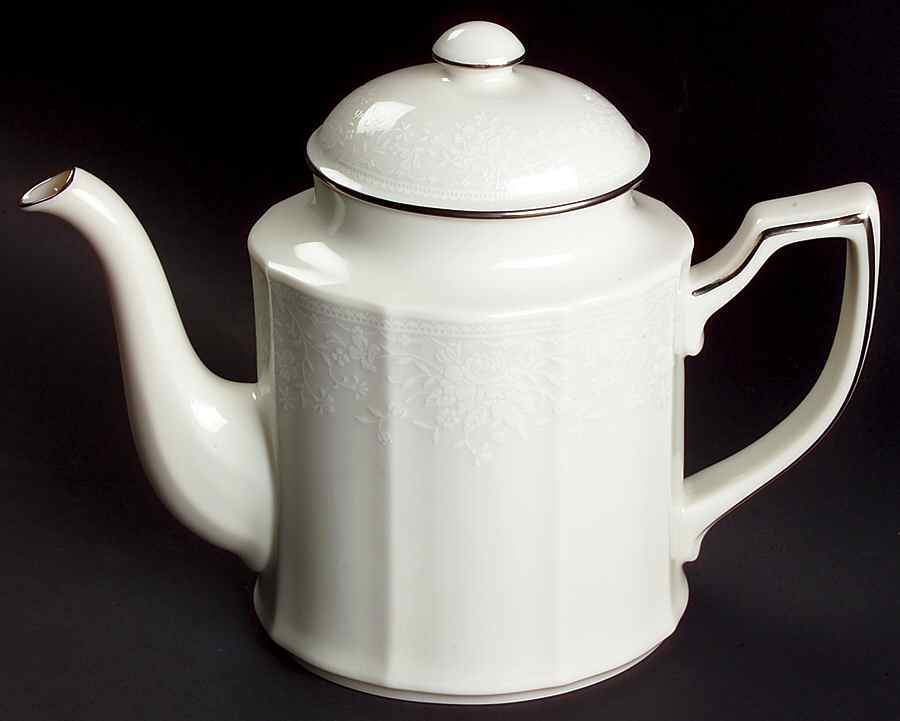 Chandon Platinum Tea/Coffee Pot & Lid by Noritake-1