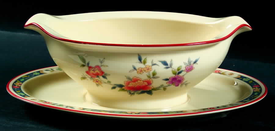 China Song Gravy Boat with Attached Underplate by Noritake-1