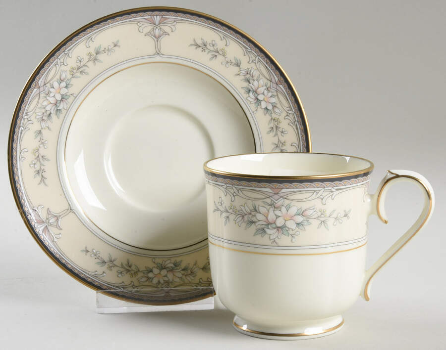 Churchill Footed Cup & Saucer Set by Noritake-1