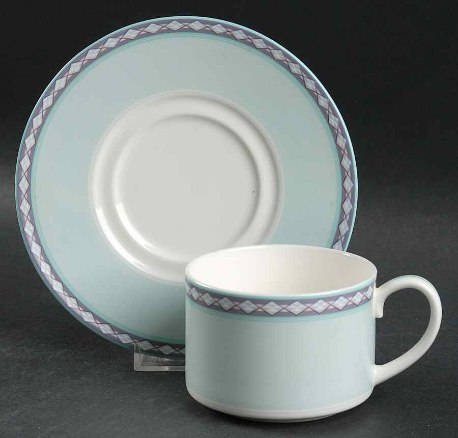 City Skies Flat Cup & Saucer Set by Noritake-1
