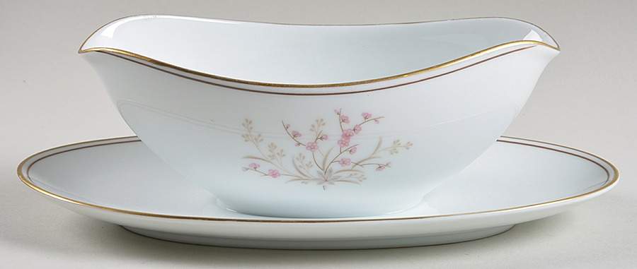 Claire Gravy Boat with Attached Underplate by Noritake-1