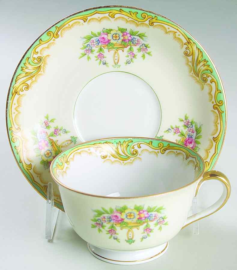 Claremont Footed Cup & Saucer Set by Noritake-1