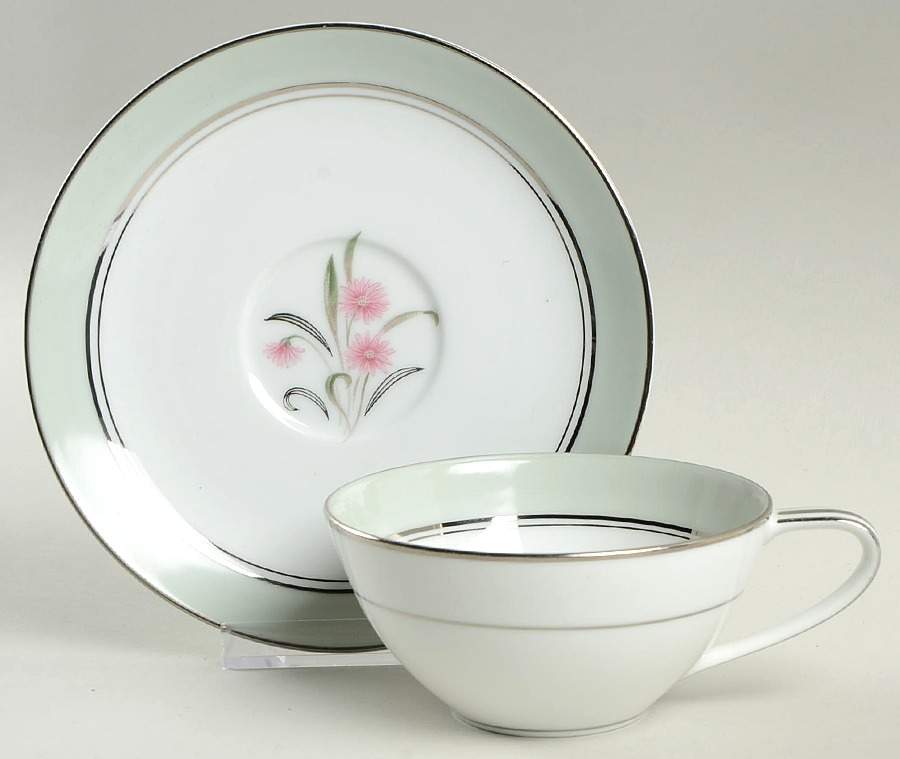Clarabell Flat Cup & Saucer Set by Noritake-1