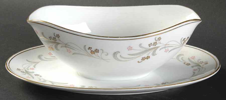 Claridge Gravy Boat with Attached Underplate by Noritake-1