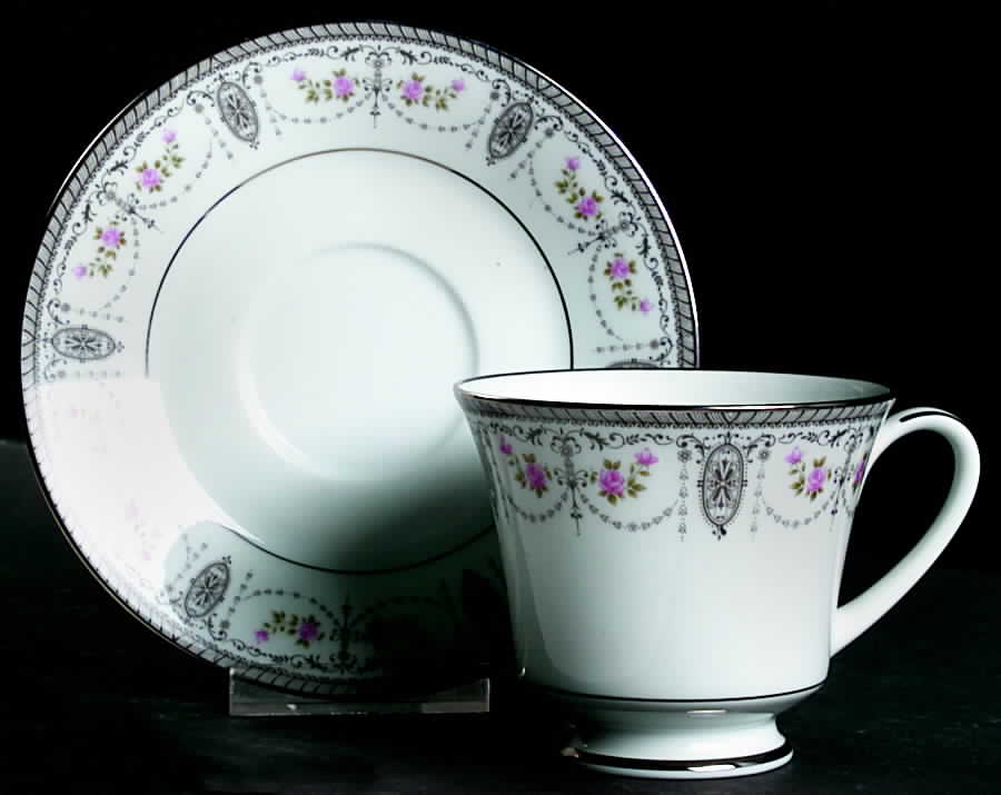 Clarice Footed Cup & Saucer Set by Noritake-1