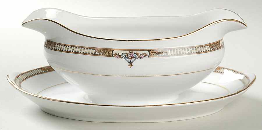 Claridge Gravy Boat with Attached Underplate by Noritake-1