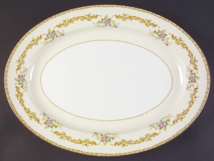 Claudia 16" Oval Serving Platter by Noritake-1