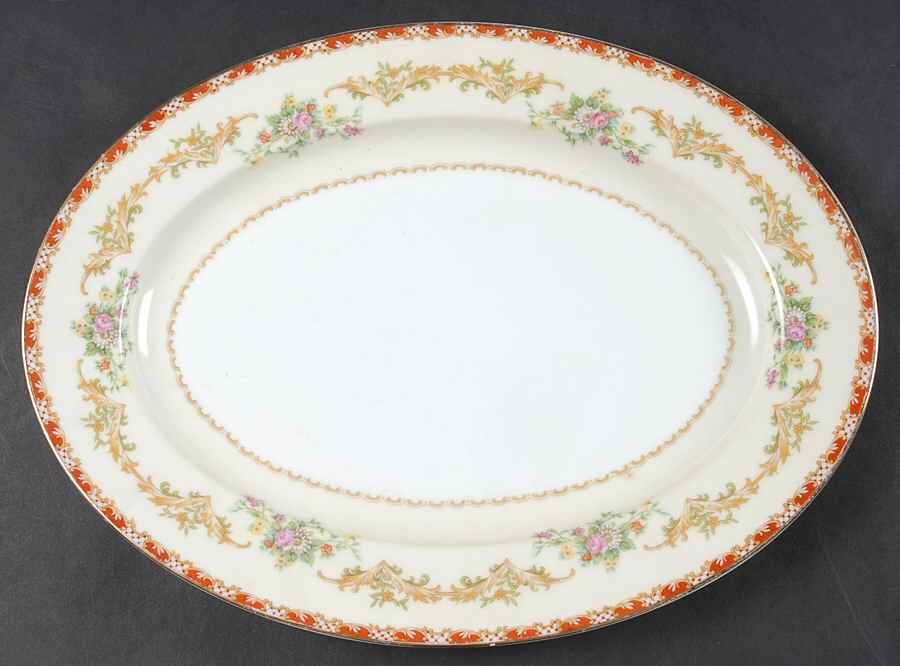 Claudette 11" Oval Serving Platter by Noritake-1