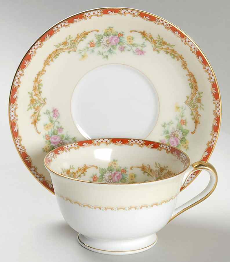 Claudette Footed Cup & Saucer Set by Noritake-1