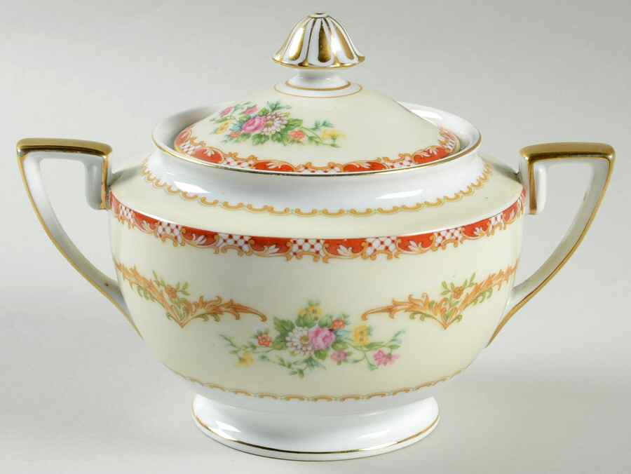 Claudette Sugar Bowl & Lid by Noritake-1