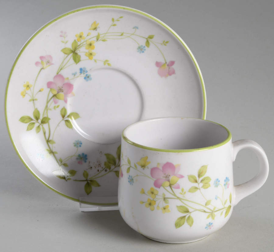 Clear Day Flat Cup & Saucer Set by Noritake-1