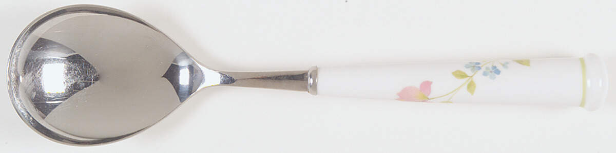 Clear Day Salad Serving Spoon with Stainless Bowl by Noritake-1